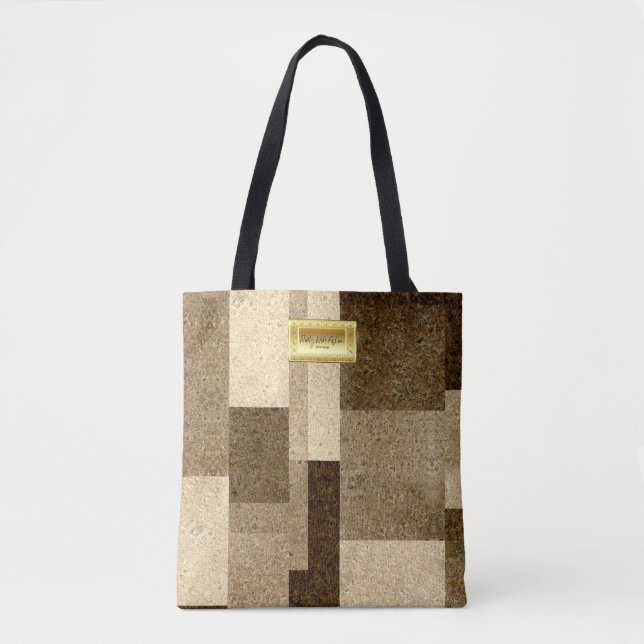 Brown And Beige Elegant Earth Tones Tote Bag (Front)