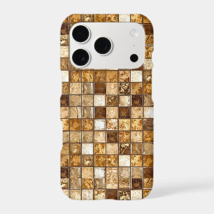 Brown and Beige Mosaic Tile Wall