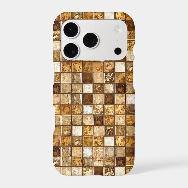 Brown and Beige Mosaic Tile Wall (Back)