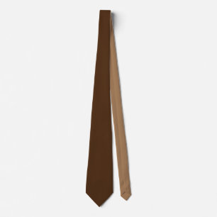 Brown and beige solid colour custom neck tie gift