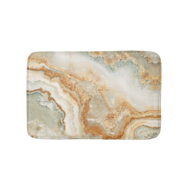 Brown and beige stone texture bath mat (Front)