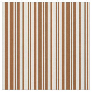 Brown and Beige Striped/Lined Pattern Fabric