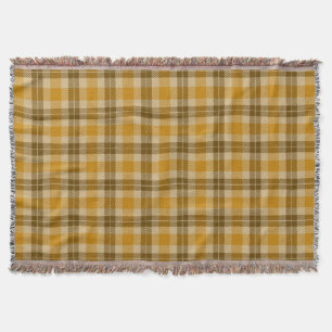 Brown and Beige Tartan Plaid Throw Blanket