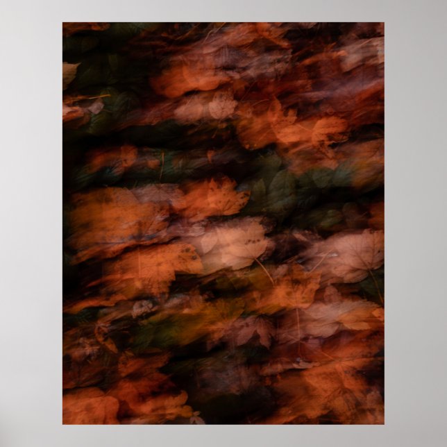 BROWN AND BLACK ABSTRACT PAINTING COLORFUL BLURRED POSTER (Front)