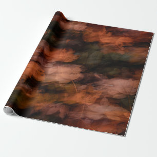 BROWN AND BLACK ABSTRACT PAINTING COLORFUL BLURRED WRAPPING PAPER