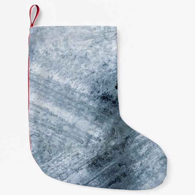 Brown and black abstract painting small christmas stocking (Front)