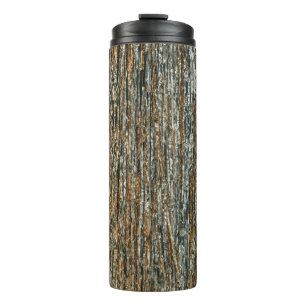 Brown and black abstract painting thermal tumbler