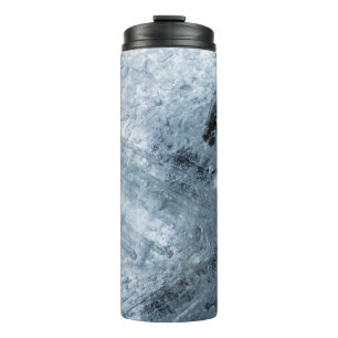 Brown and black abstract painting thermal tumbler