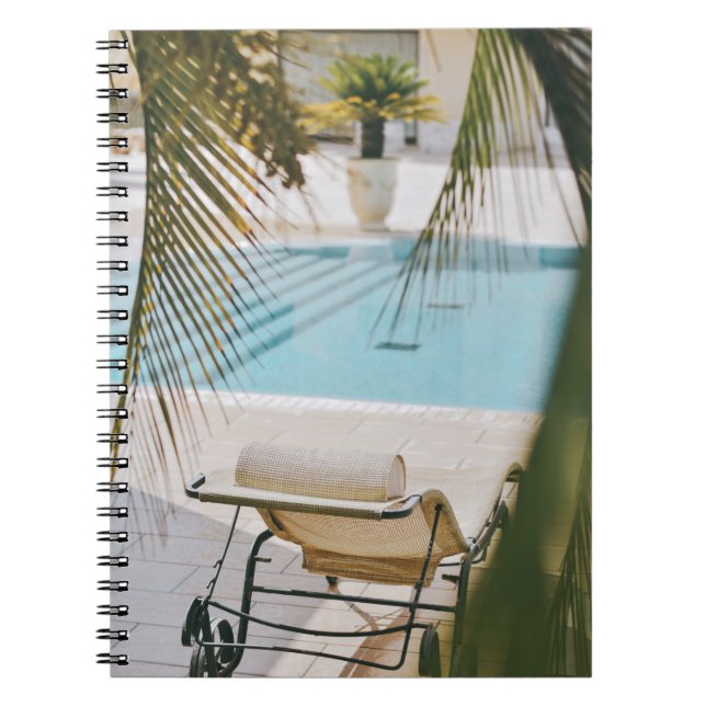 Brown and black armchair beside swimming pool in t notebook (Front)