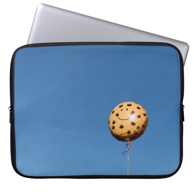 Brown and black balloon laptop sleeve (Front)