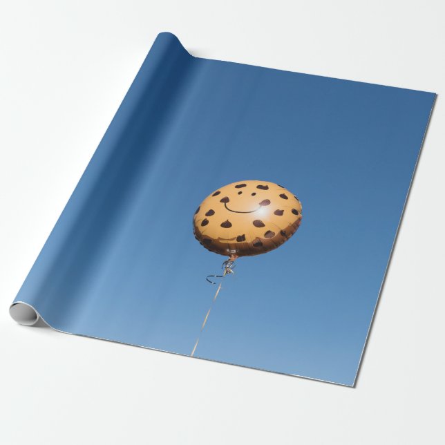Brown and black balloon wrapping paper (Unrolled)