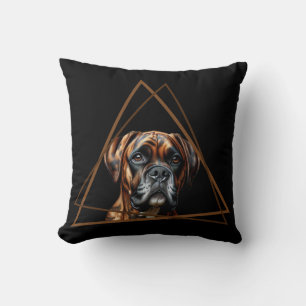 Brown and Black Brindle Boxer Lab Dog Cushion