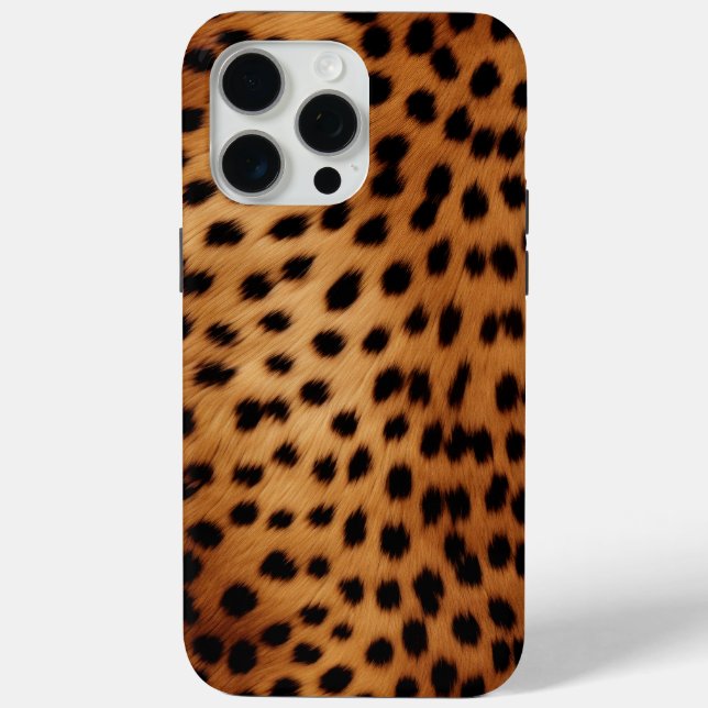 Brown and Black Cheetah Animal print Case-Mate iPhone Case (Back)