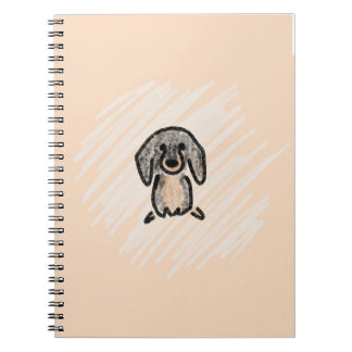 brown and black dachshund notebook