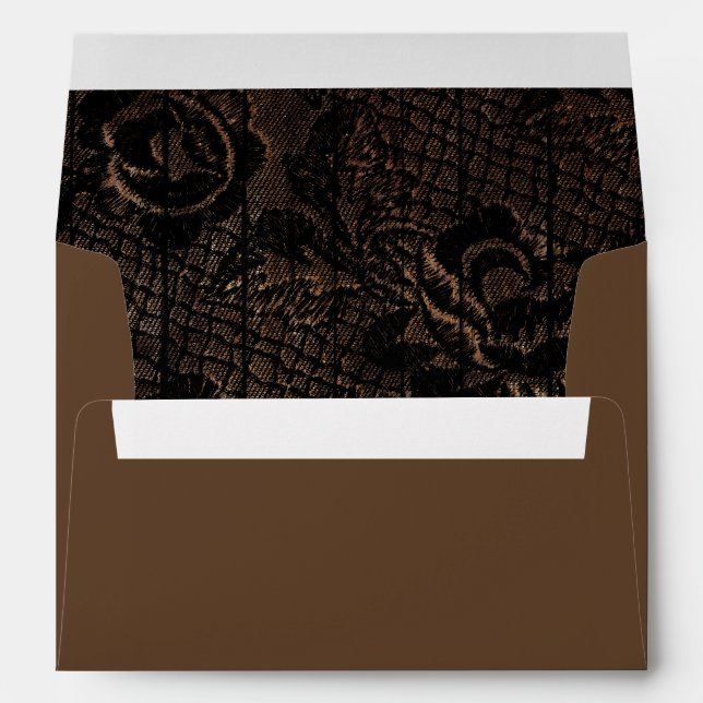 Brown and Black Faux Lace Envelopes (Back (Bottom))