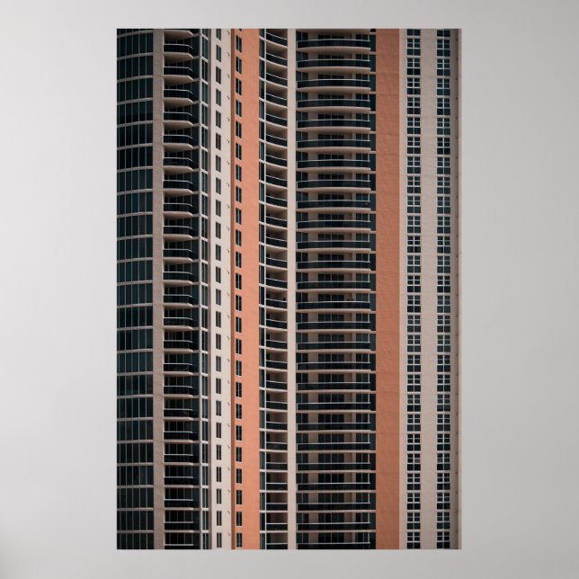 Brown and black high-rise building poster (Front)