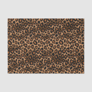 Brown and Black Leopard Animal Print Tissue Paper
