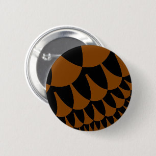 Brown and Black Scales 6 Cm Round Badge
