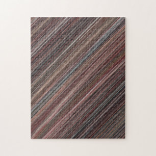 Brown and black slim diagonal stripes jigsaw puzzle