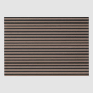 Brown and Black Stripes Tissue Paper
