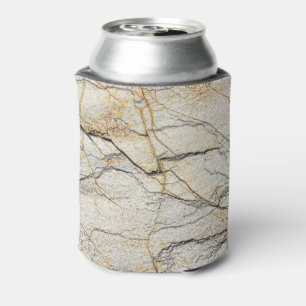 Brown and Black Textured Mable Stone Can Cooler