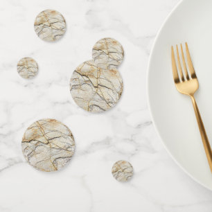 Brown and Black Textured Mable Stone Confetti
