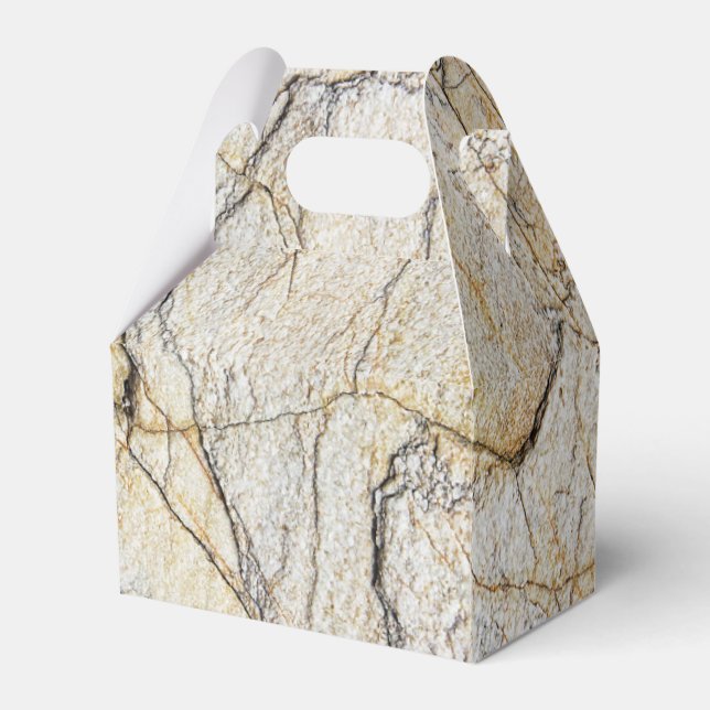Brown and Black Textured Mable Stone  Favour Box (Front Side)