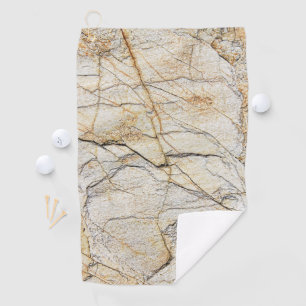 Brown and Black Textured Mable Stone Golf Towel