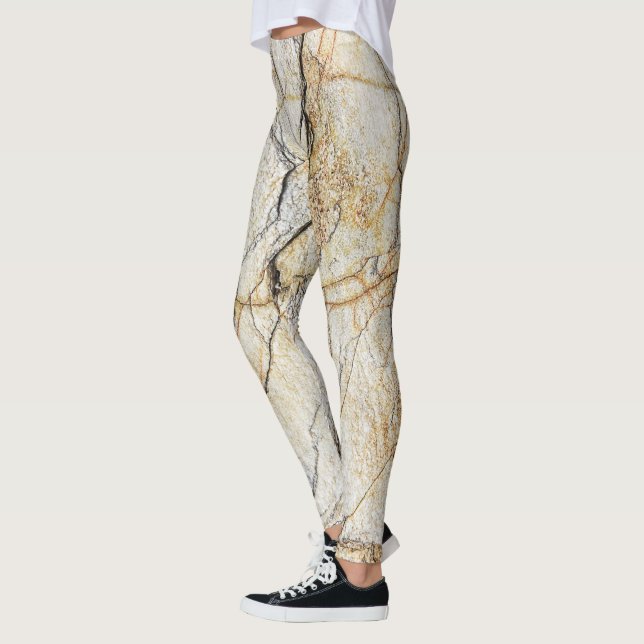 Brown and Black Textured Mable Stone  Leggings (Left)