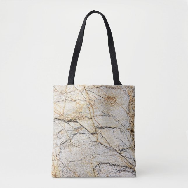 Brown and Black Textured Mable Stone  Tote Bag (Front)