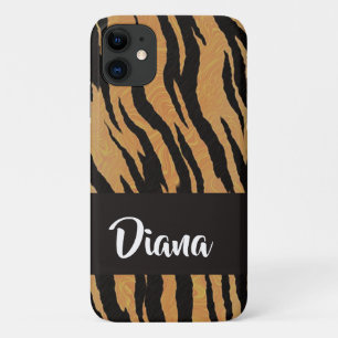 Brown and black tiger print Case-Mate iPhone case