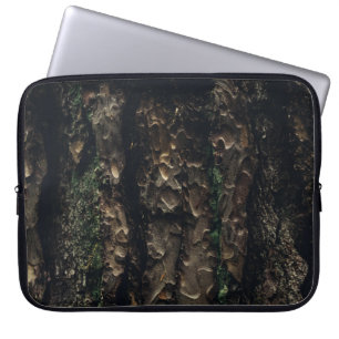 Brown and black tree trunk laptop sleeve
