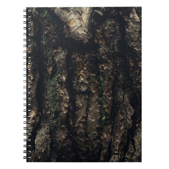 Brown and black tree trunk notebook (Front)