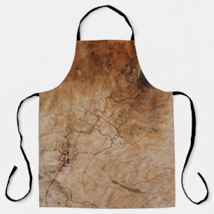Brown and black wooden surface apron