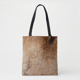 Brown and black wooden surface tote bag