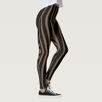 Brown and black zebra print leggings