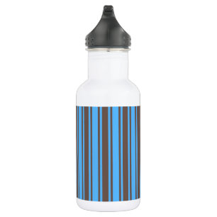Brown and blue candy stripes 532 ml water bottle