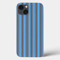 Brown and blue candy stripes Case-Mate iPhone case