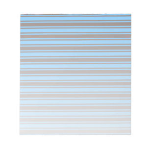 Brown and blue candy stripes notepad