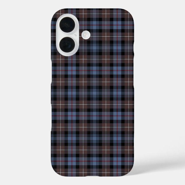 Brown and Blue Mackenzie Clan Reproduction Plaid Case-Mate iPhone Case (Back)