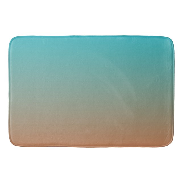 Brown and blue ombre bath mat (Front)