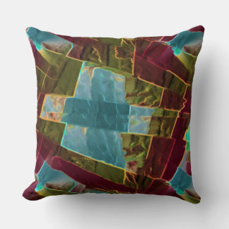 Brown and blue spotted looking carved wax cushion