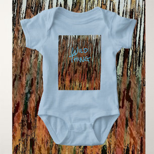 Brown and Blue Wild Thing Baby Bodysuit