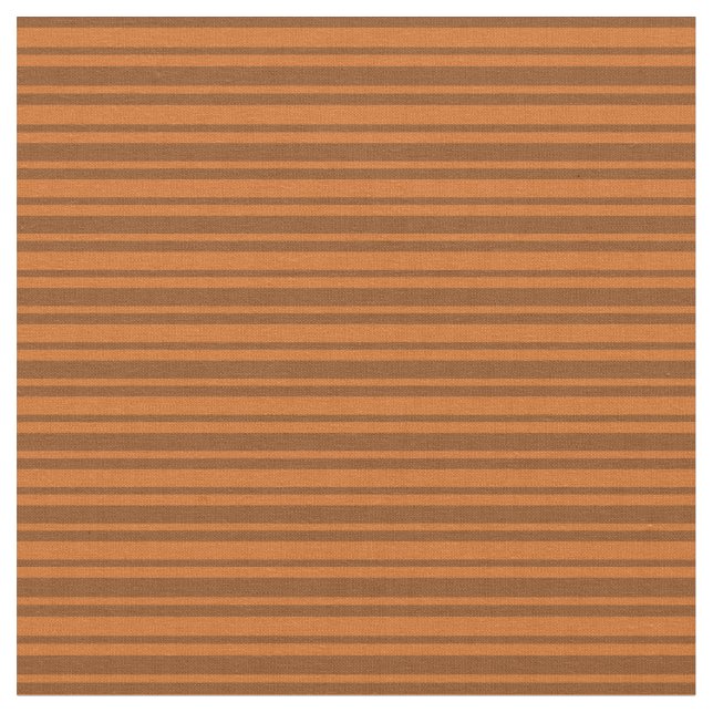 Brown and Chocolate Coloured Lines/Stripes Pattern Fabric (Close Up)