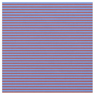 Brown and Cornflower Blue Coloured Pattern Fabric