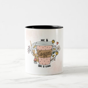 Brown and Cream Aesthetic Coffee Mug