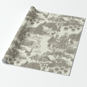 Brown and Cream Christmas Winter Wonderland Wrapping Paper
