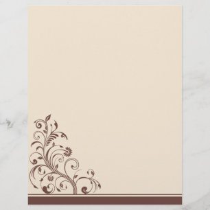 Brown and Cream Floral Wedding Stationery