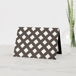Brown and Cream Gingham Card