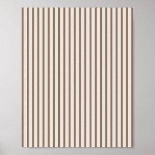 Brown And Cream Striped Poster